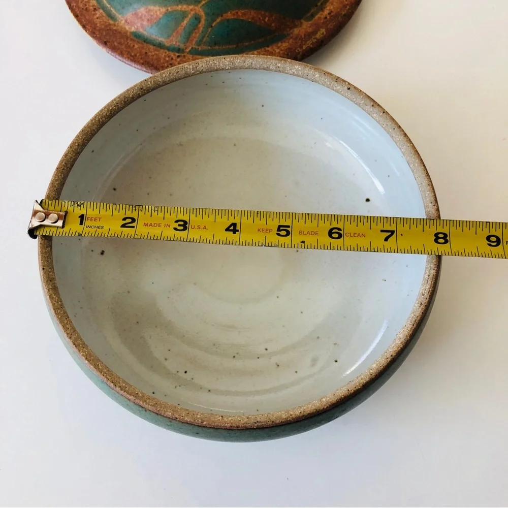 Artisnal  Handmade Pottery Casserole Signed